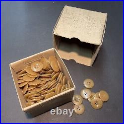 1940S Military Army Officers Bakelite Coat Buttons. 250pc Box deadstock WWII