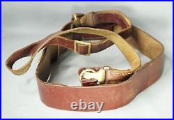 1941 WWII German Army Officer's Uniform Leather Belt Cross Strap A. Grull