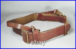 1943 WWII German Army Officer's Uniform Leather Belt Shoulder Strap Buckle