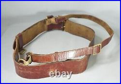 1943 WWII German Army Officer's Uniform Leather Belt Shoulder Strap Buckle