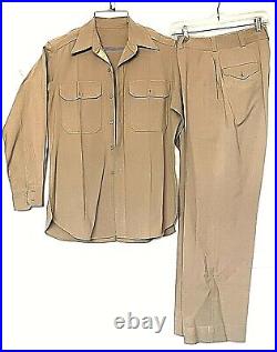 1955 Post War 2 Us Army Officer's Shirt & Trousers