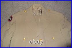 Army Officer Uniform Coat 39R WWII Khaki Authentic Vintage US Army #50
