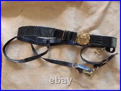 British WWII Royal Navy Officer's Leather Sword Belt & Hangers 90cms K/C