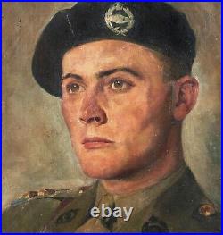 Circa 1940 Portrait Of A British Army WWII Tank Lieutenant Officer World War 2