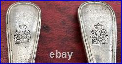 Five WWII Royal Artillery Officers Mess Crested Silver Plated Spoons c1938
