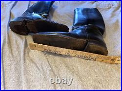 GENUINE WW2 GERMAN Frankfurt A. M OFFICERS JACK BOOTS black leather Heel Caulks