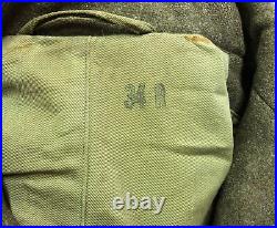 Genuine Rare Us Army Ww2 Officer Wool Short Overcoat Brown 1940 Vgc! Size 34r