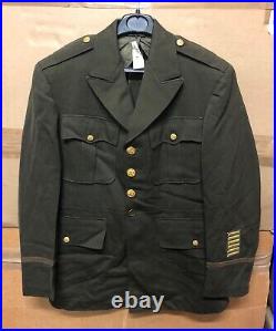 Genuine Us Army Ww2 Officer Jacket Coat Chocolate Brown Wool 1942 Ex Cond! 38s