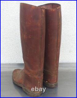 Italian Royal Army WW2 brown leather original M34 Officer colonial boots