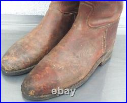 Italian Royal Army WW2 brown leather original M34 Officer colonial boots
