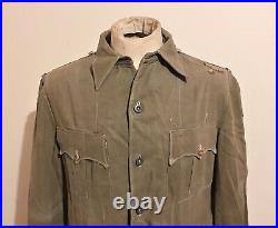 Original WW2 British Army Officer Jungle Bush Jacket Aertex Shirt Size Large 5