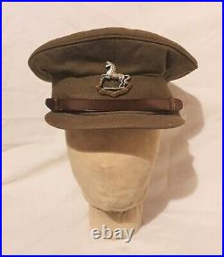 Original WW2 British Army Officer The King's Regiment (Liverpool) Peak Cap Large