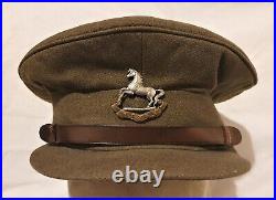 Original WW2 British Army Officer The King's Regiment (Liverpool) Peak Cap Large