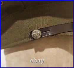 Original WW2 British Army Officers Lincolnshire Regt Peaked Cap