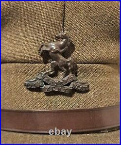 Original WW2 British Army Officers Queen's Own Royal West Kent Regt Peaked Cap