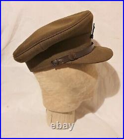 Original WW2 British Army Officers Queen's Own Royal West Kent Regt Peaked Cap