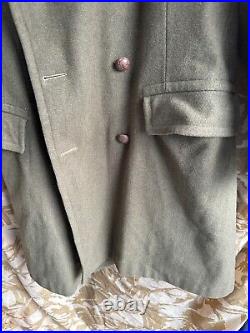 Original WW2 British Army Warm Greatcoat Officers 1945 Dated 42 Chest