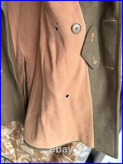 Original WW2 British Army Warm Greatcoat Officers 1945 Dated 42 Chest