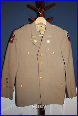 Original WW2 U. S. Army 82nd Airborne Officers Khaki Uniform Jacket withInsignia