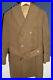 Original WW2 U. S. Army Officers Brown Melton Wool Mackinaw Overcoat withBelt