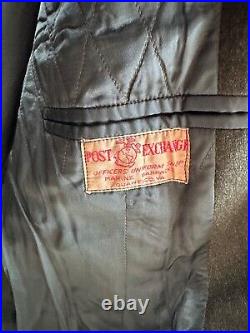 Original WW2 US Army Marine Corps Private Purchase Officers Great Coat 1945 Date