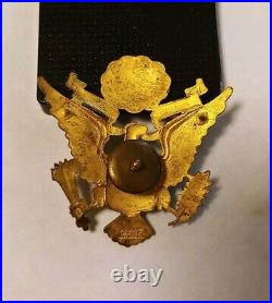 Original WW2 US Army Officers Cap Eagle Badge J. R. Gaunt England