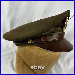 Original WWII US Army Officers Crusher Visor Hat