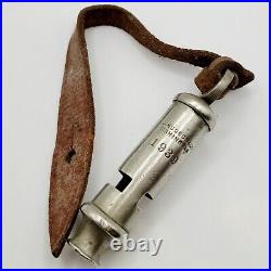 Original Ww2 1939 War Two Officers Trench Whistle Hudson British Army Wwii