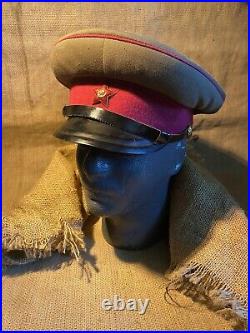 Original Wwii Russian Infantry Officer's Visor Hat Cap Ussr Ww2