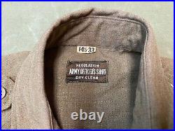 Original Wwii Us Army 1st Cavalry M1937 M37 Officer Combat Field Shirt-small 38r