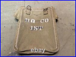 Original Wwii Us Army Infantry M1938 Officer Nco Map Carry Case-od#3, Unit Marked