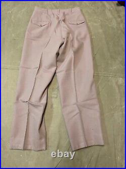 Original Wwii Us Army Officer Class A Pinks Trousers- Medium 33 Waist