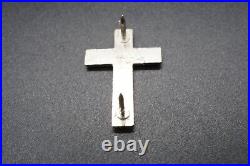 Pre-WWII 1930s Sterling Army Chaplain Christian Cross Officer Insignia Pin