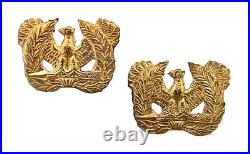 RARE+ WWII Theater Made WALLACE BISHOP US Army Warrant Officer Collar Insignia