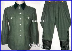 Replica WWII German M36 Officer Wool Field Uniform Tunic&Breeches