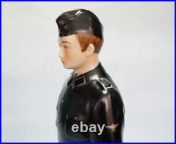 Soldier figurine in black uniform of Army Sergeant school WWII 1941