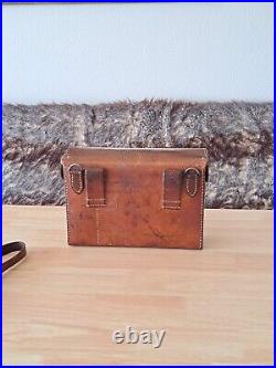 Swiss Army rare 1942 Military Officer Leather Bag Vintage Medic Paramedic WW2