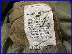 US ARMY WW2 M1938 OFFICER'S FIELD COAT trench SIZE 40R 1943