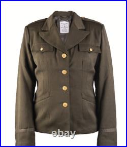 US Jacket Wool Field Od Officers Class A Wac Women Army Corps WWII Size 46