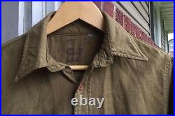 Vintage 1940's WWII US Army Military Officer's Wool Uniform Dress Shirt