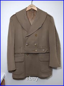 Vintage 1942 WW2 US Army Regulation Officers Over Coat Size 42 Short Doeskin