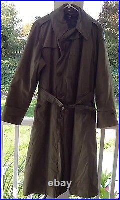 Vintage 40s WWII US Army Military Field Officer Alaska Defense Patch Overcoat