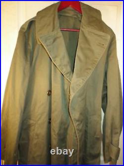 Vintage Post WWII 1946 OD-7 US Army Officer's Field Overcoat Size Long Medium