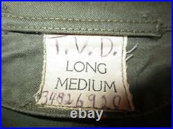 Vintage Post WWII 1946 OD-7 US Army Officer's Field Overcoat Size Long Medium