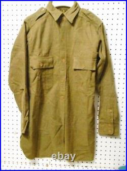 Vintage Pre-wwii 1920-30 Us Army Officers Wool Lg Sleeve Shirt West Point Fabric