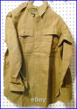 Vintage Pre-wwii 1920-30 Us Army Officers Wool Long Sleeve Shirt 1