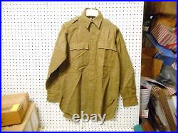 Vintage Pre-wwii 1920-30 Us Army Officers Wool Long Sleeve Shirt 15-33 7
