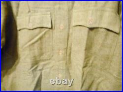 Vintage Pre-wwii 1920-30 Us Army Officers Wool Long Sleeve Shirt 15-33 7