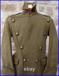 Vintage Relic 32- 36 British Ww2 Officers Wool Greatcoat