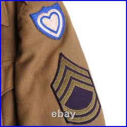 Vintage Us Army Officer Dress Ike Jacket 1940s Ww2 Size 36r